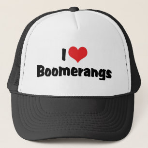 I Liebe Herz Boomerangs Truckerkappe