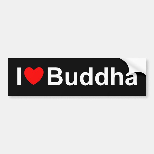 I Liebe (Herz) Buddha Autoaufkleber (Vorne)