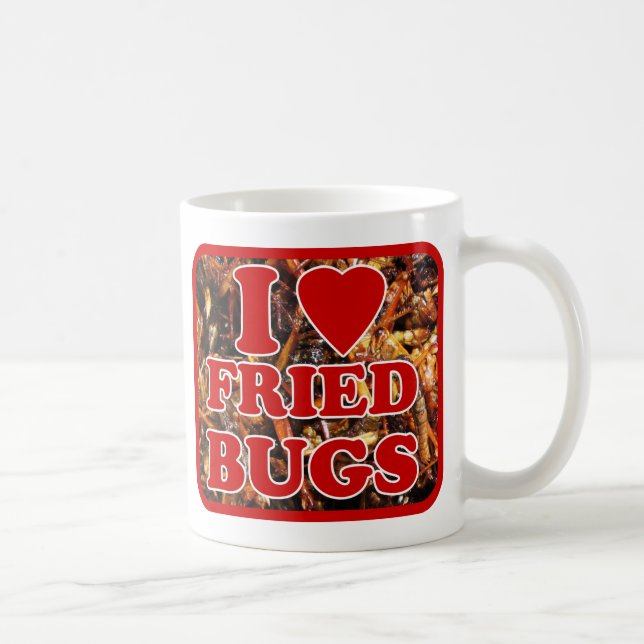 I Liebe (Herz): Bugs / essbare Insekten Kaffeetasse (Rechts)