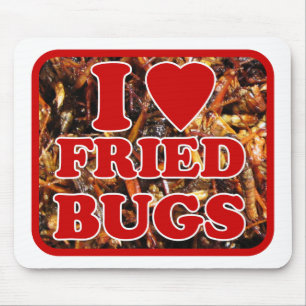 I Liebe (Herz): Bugs / essbare Insekten Mousepad