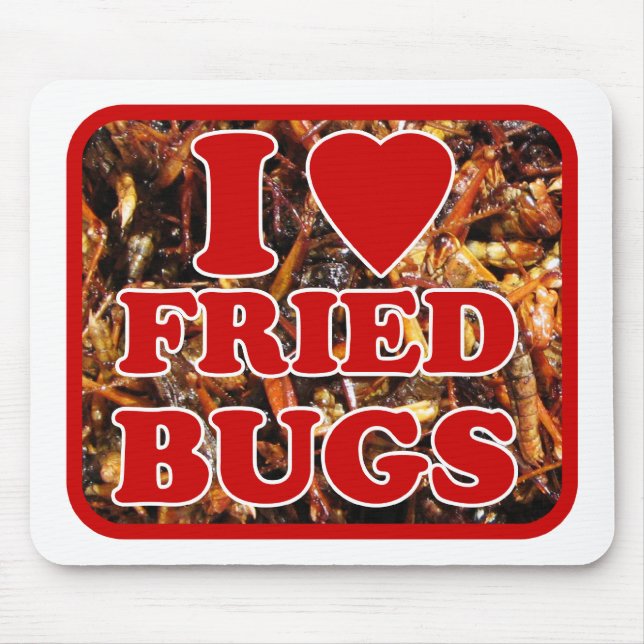 I Liebe (Herz): Bugs / essbare Insekten Mousepad (Vorne)
