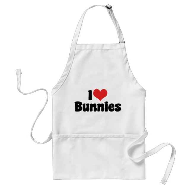 I Liebe Herz Bunny Rabbits Schürze (Vorne)