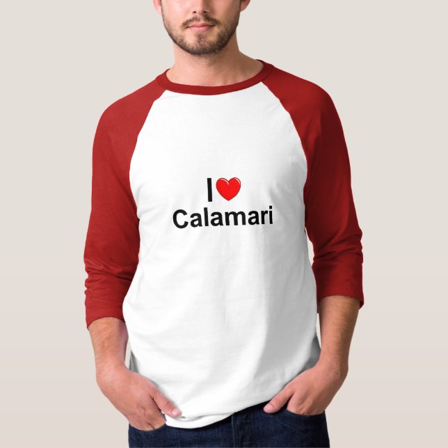 I Liebe(Herz) Calamari T-Shirt (Vorderseite)