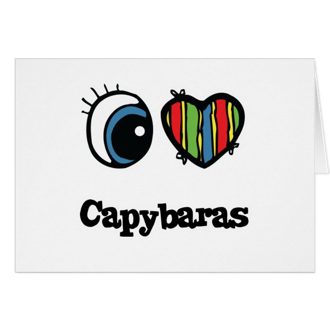 I Liebe (Herz) Capybaras (Vorderseite (Horizontal))