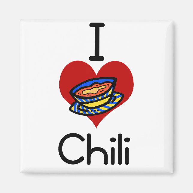 I Liebe-Herz-Chili Magnet (Vorne)