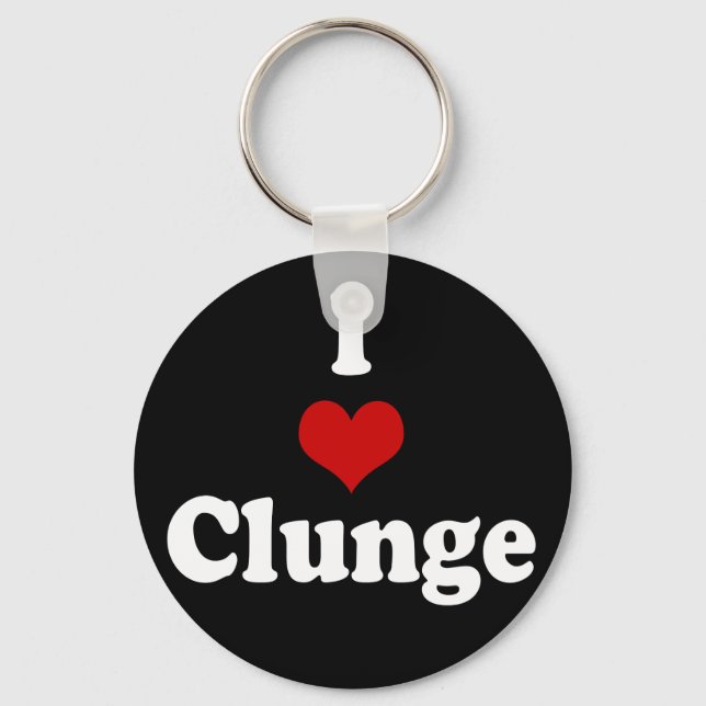 I LIEBE {HERZ} CLUNGE SCHLÜSSELANHÄNGER (Vorderseite)