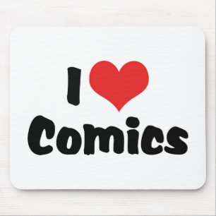 I Liebe Herz Comic - Comic Book Lover Mousepad