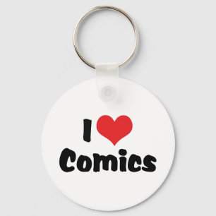 I Liebe Herz Comic - Comic Book Lover Schlüsselanhänger