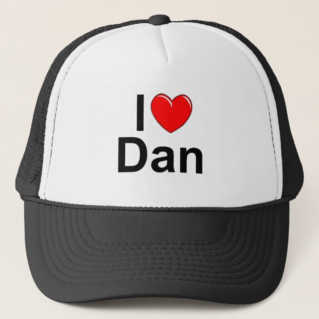 I Liebe (Herz) Dan Truckerkappe (Vorderseite)