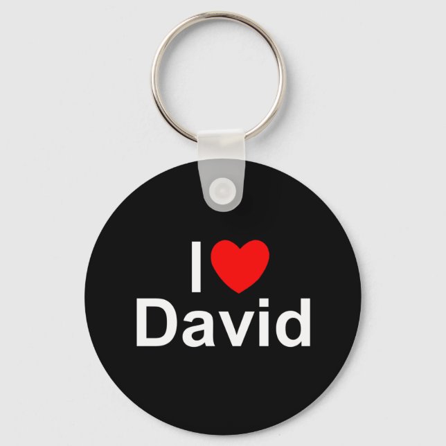 I Liebe (Herz) David Schlüsselanhänger (Vorderseite)