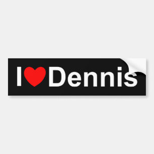 I Liebe (Herz) Dennis Autoaufkleber