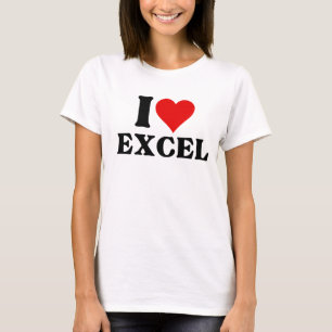 I Liebe Herz Excel Funny Spreadsheet Lover T - Shi T-Shirt