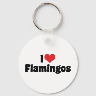 I Liebe Herz Flamingos - Pink Flamingo Liebhaber Schlüsselanhänger