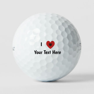 I LIEBE (herz-förmige albanische Flagge) Personali Golfball