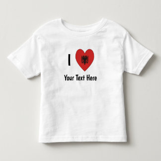 I LIEBE (herz-förmige albanische Flagge) Personali Kleinkind T-shirt