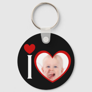 I Liebe-Herz-Foto-Schlüsselkette Schlüsselanhänger