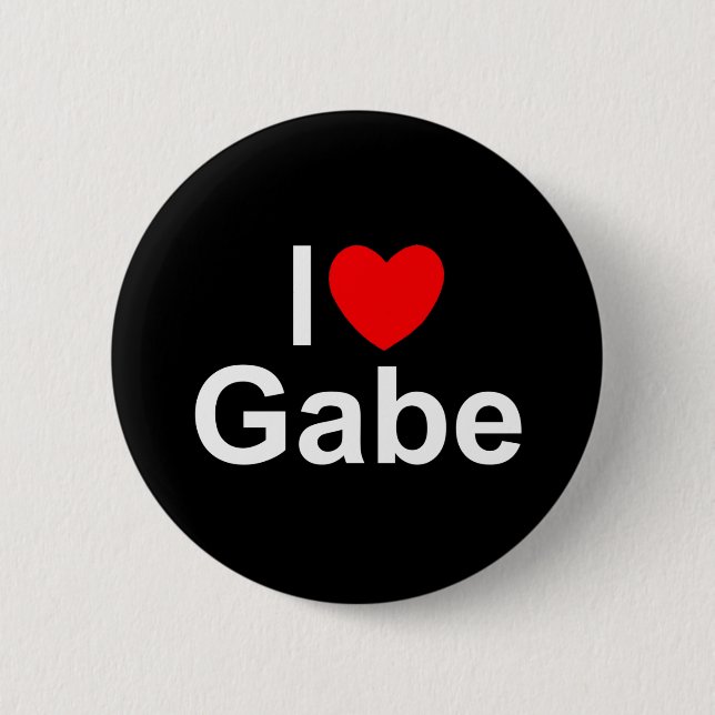 I Liebe (Herz) Gabe Button (Vorderseite)