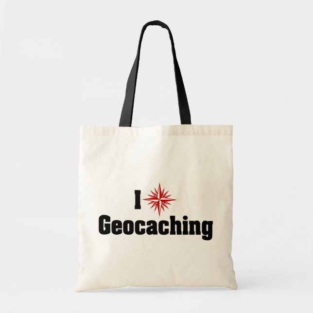 I Liebe Herz Geocaching - Schatzsucher Tragetasche (Vorne)