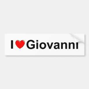 I Liebe (Herz) Giovanni Autoaufkleber
