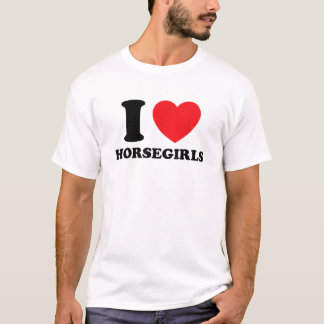 I Liebe Herz Horsegirls Reittiere Cowgirls Pferd T-Shirt