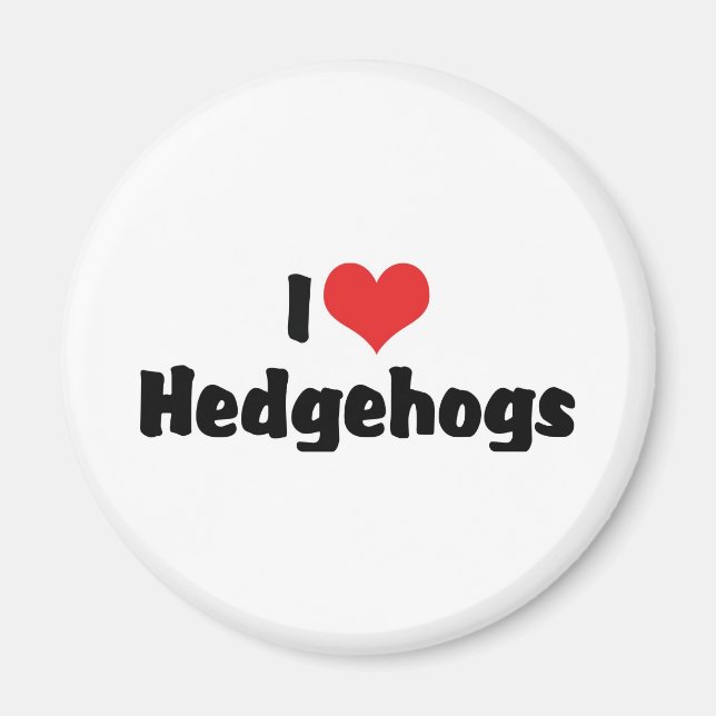 I Liebe Herz Igel Magnet (Vorne)