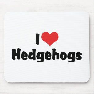 I Liebe Herz Igel Mousepad