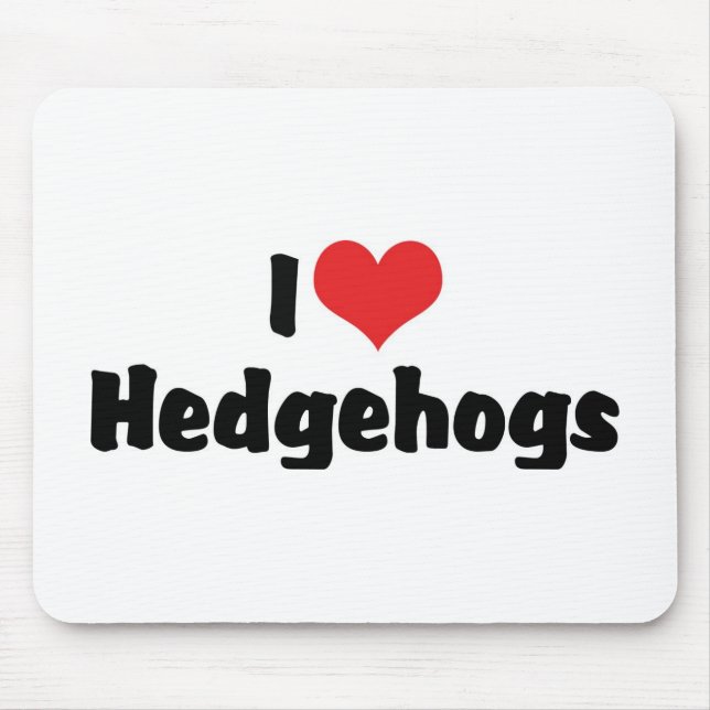 I Liebe Herz Igel Mousepad (Vorne)