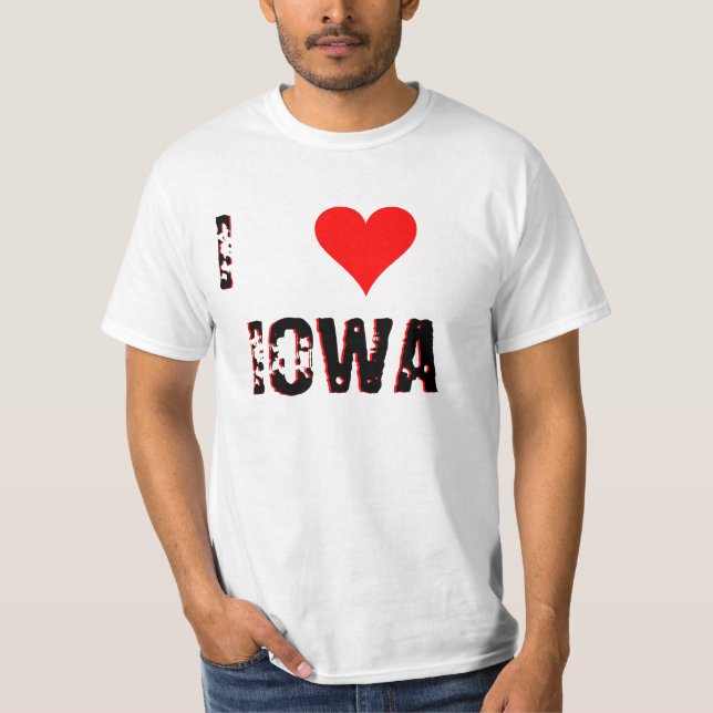 I Liebe (Herz) IOWA T-Shirt (Vorderseite)