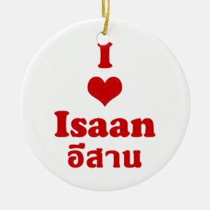 I Liebe (Herz) Isaan Keramikornament