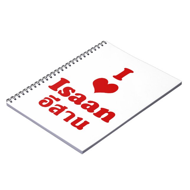 I Liebe (Herz) Isaan Notizblock (Linke Seite)