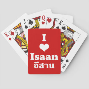 I Liebe (Herz) Isaan Spielkarten