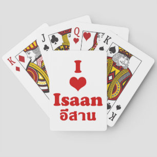 I Liebe (Herz) Isaan Spielkarten