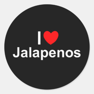 I Liebe(Herz) Jalapenos Runder Aufkleber