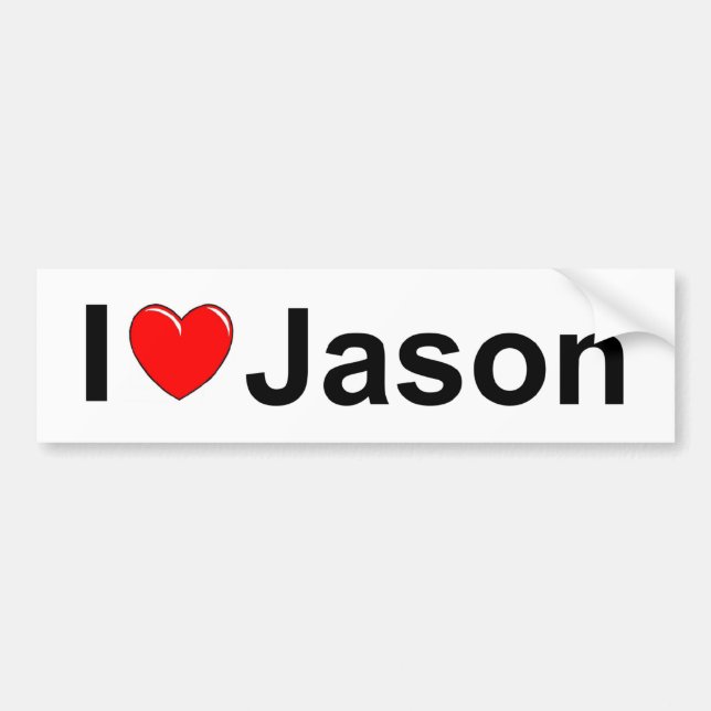 I Liebe (Herz) Jason Autoaufkleber (Vorne)