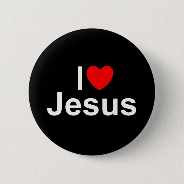 I Liebe (Herz) Jesus Button (Vorderseite)