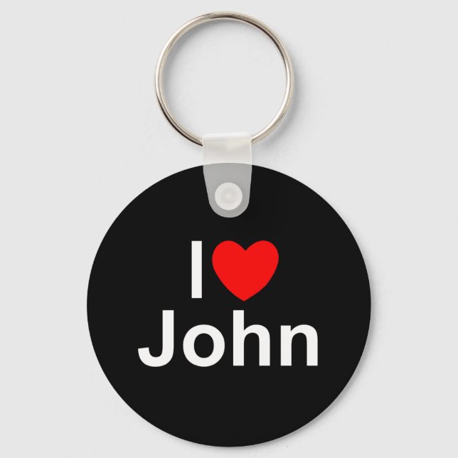 I Liebe (Herz) John Schlüsselanhänger (Vorderseite)