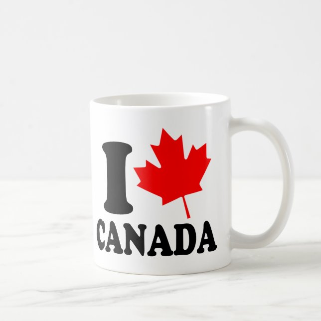 I Liebe-Herz Kanada Kaffeetasse (Rechts)