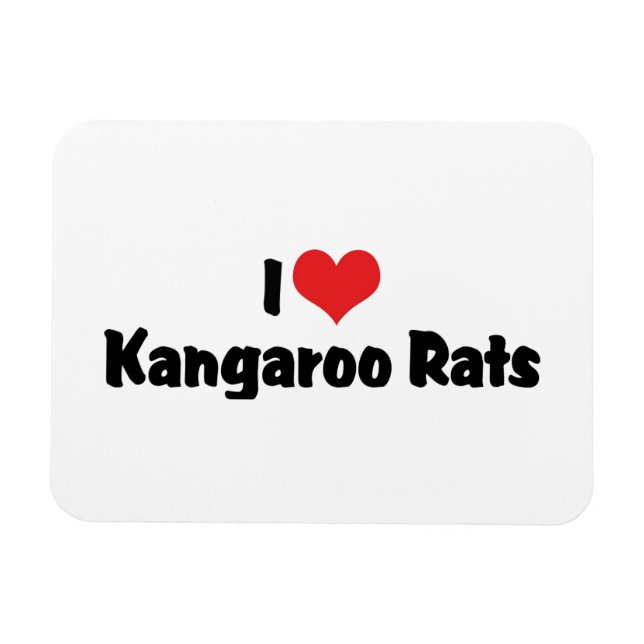 I Liebe Herz Kangaroo Rats Magnet (Horizontal)
