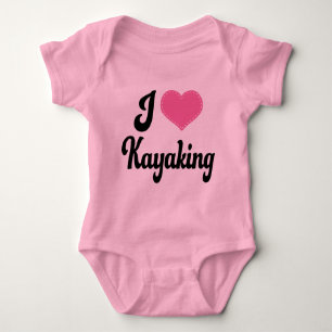 I Liebe (Herz) Kayaking Baby Strampler