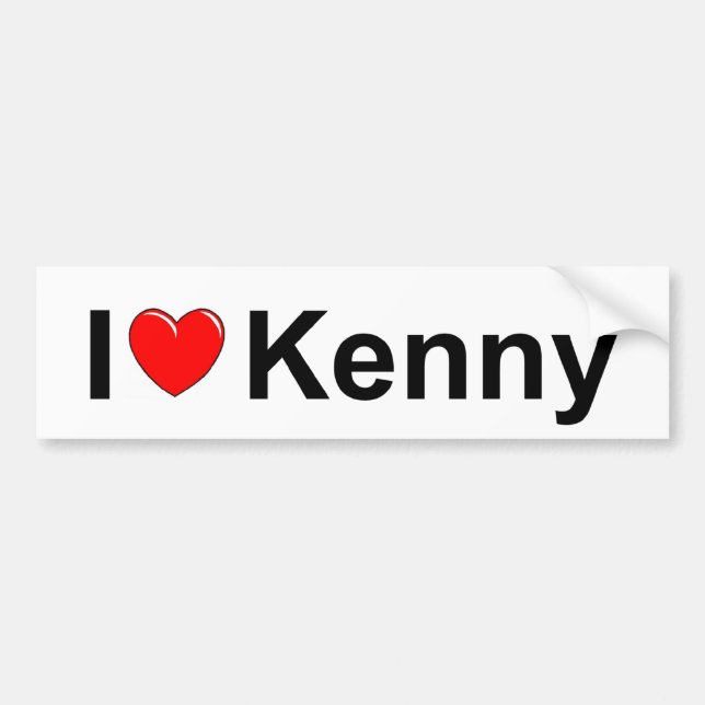 I Liebe (Herz) Kenny Autoaufkleber (Vorne)