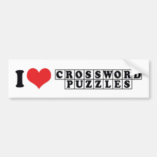 I Liebe Herz-Kreuz-Puzzles - Puzzle Lover Autoaufkleber