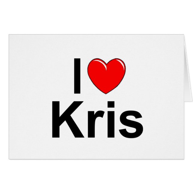 I Liebe (Herz) Kris (Vorderseite (Horizontal))