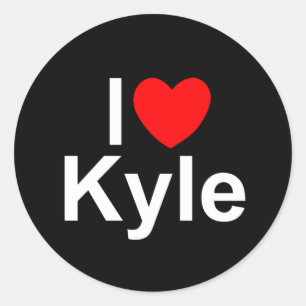 I Liebe (Herz) Kyle Runder Aufkleber