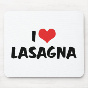 I Liebe Herz Lasagna - Italienische Pasta Lover Mousepad