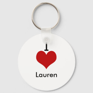 I Liebe (Herz) Lauren Schlüsselanhänger