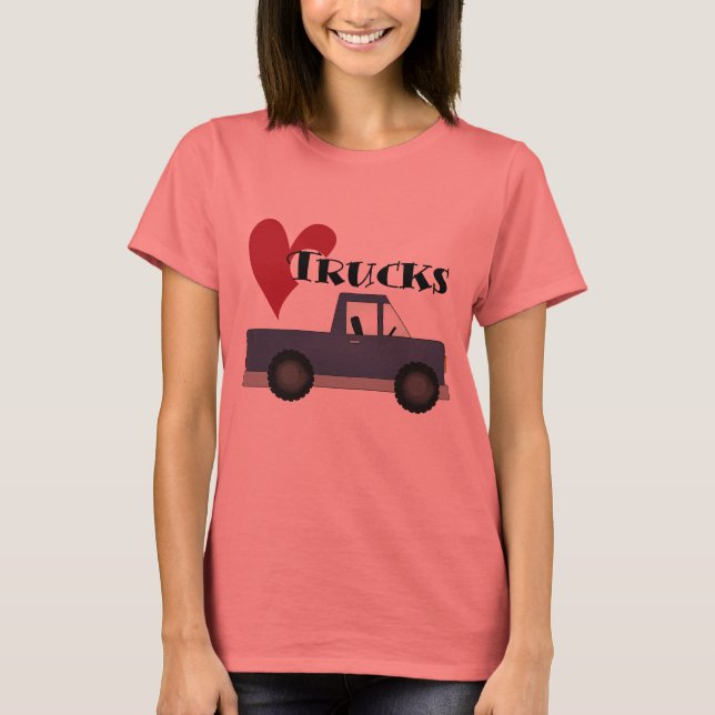 I Liebe (Herz) LKWs Shirts und Geschenke (Vorderseite)