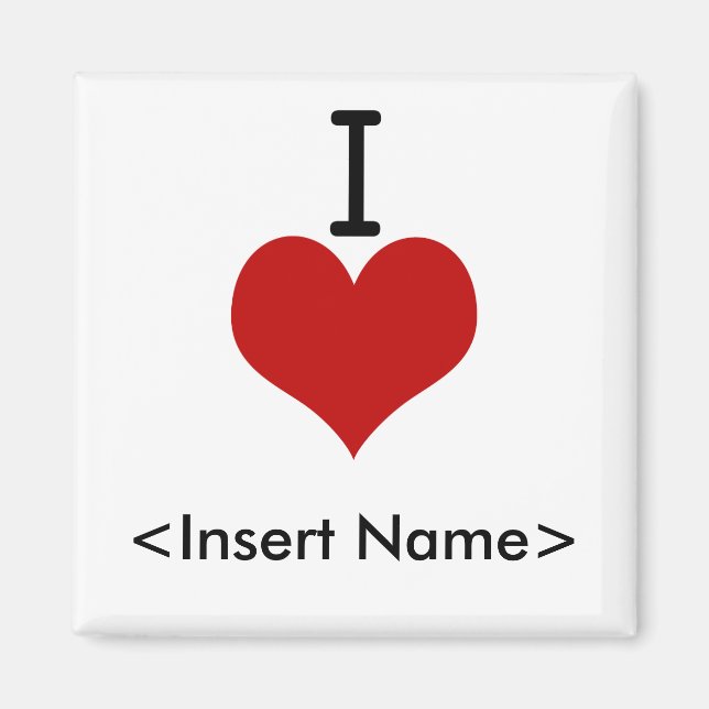I Liebe (Herz) Magnet (Vorne)