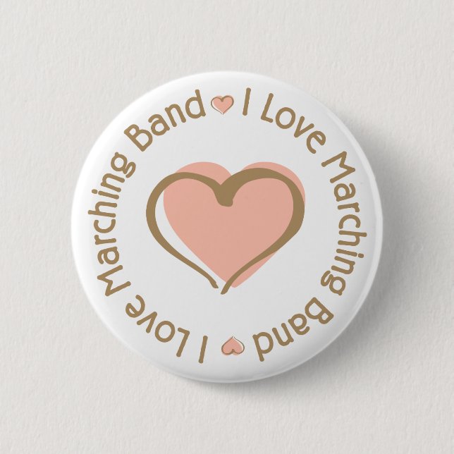 I Liebe-Herz-marschierendes Band - besonders Button (Vorderseite)