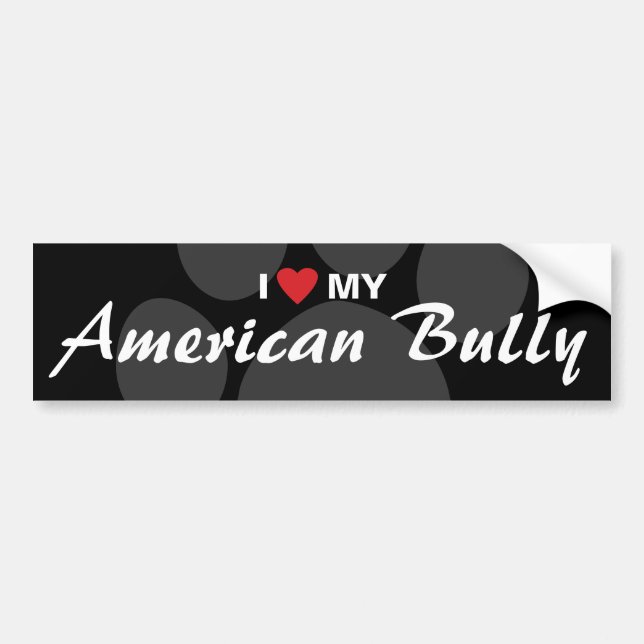 I Liebe (Herz) mein amerikanischer Tyrann Autoaufkleber (Vorne)