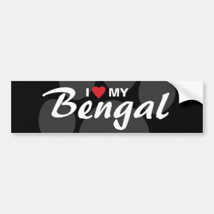 I Liebe (Herz) mein bengalisches Autoaufkleber